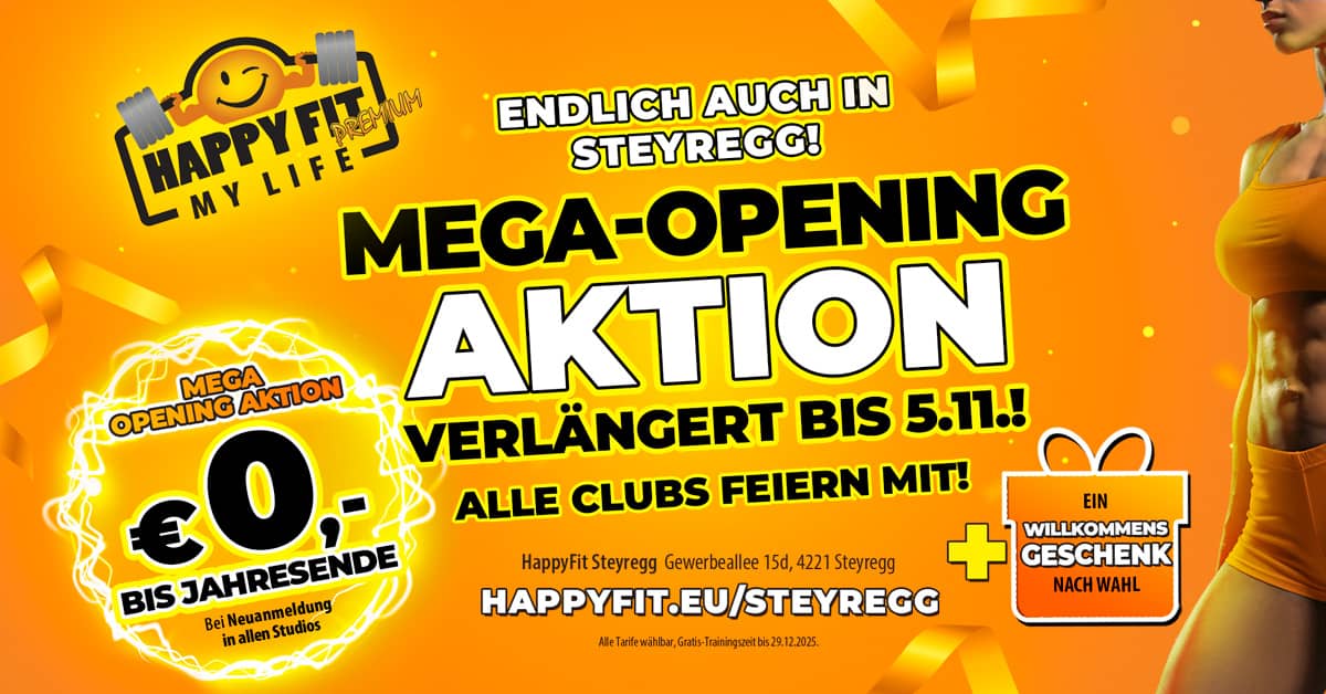 Eröffnungsaktion Steyregg Verlängert bis 5.11.
