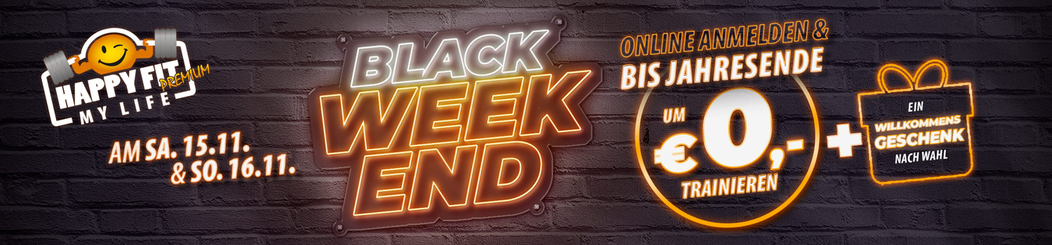 Black Weekend Aktion HappyFit