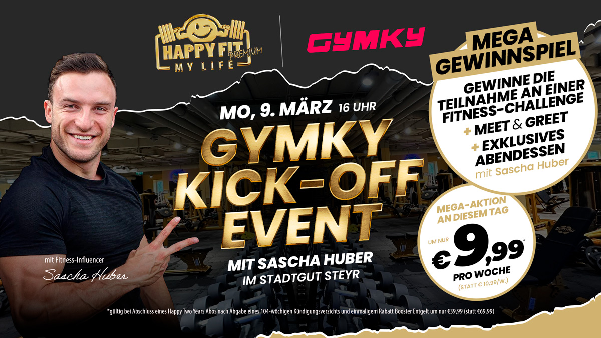 GYMKY KICK OFF EVENT HAPPY FIT 9.3.2026