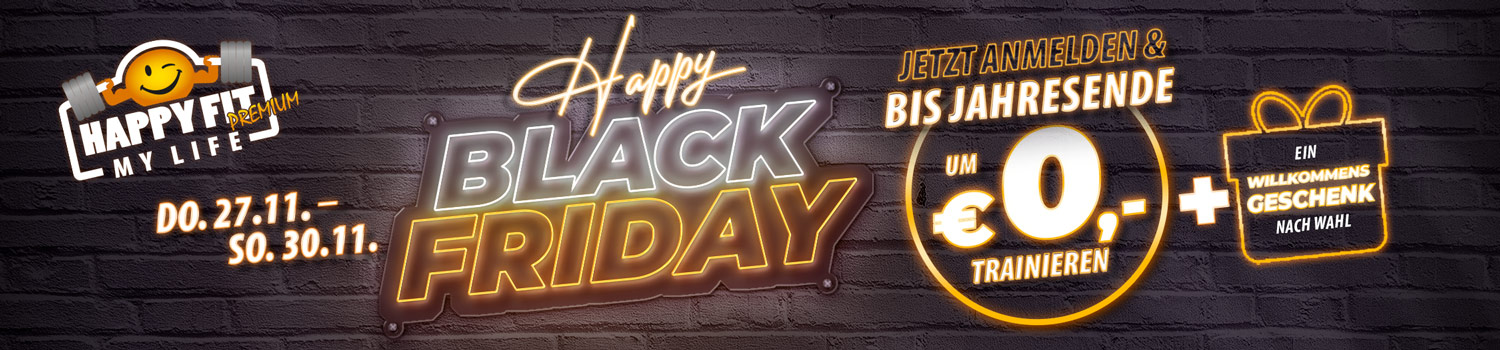Black Friday bei Happy Fit