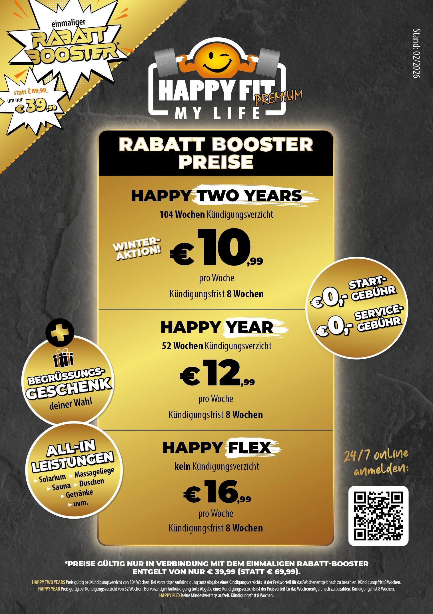 Preisliste Rabatt Booster HappyFit 01/2026